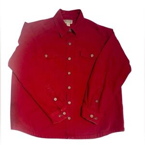 Duluth heavy Crimson Button-Up Shirt Jacket. Size XL
